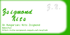 zsigmond nits business card